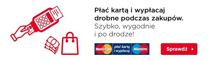 Płać kartą i wypłacaj drobne podczas zakupów